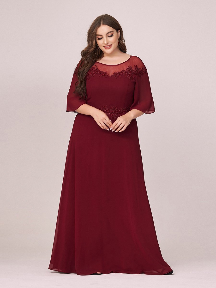 Flutter sleeve dress plus 2024 size