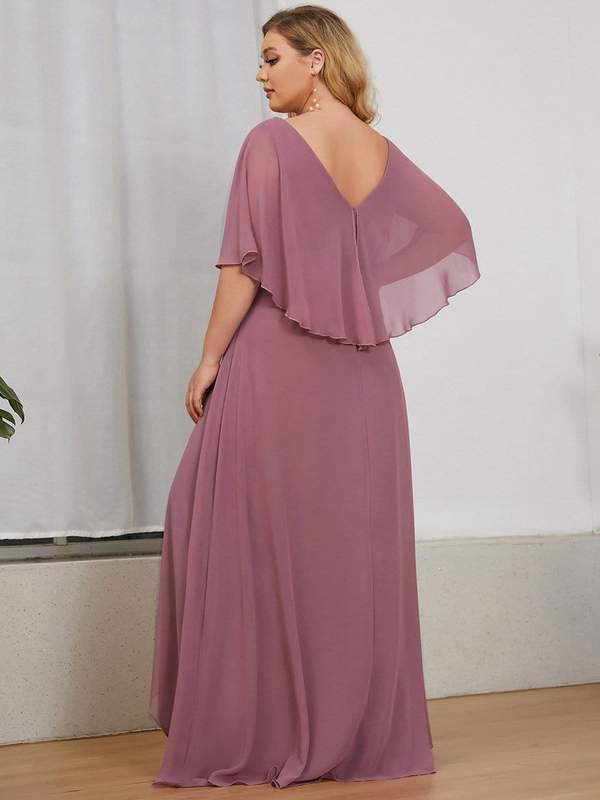 Flutter sleeve chiffon on sale dress